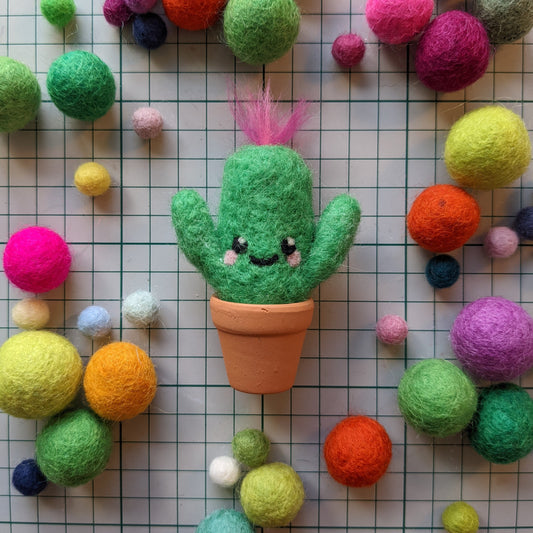 Needle Felted Cactus - Sunday